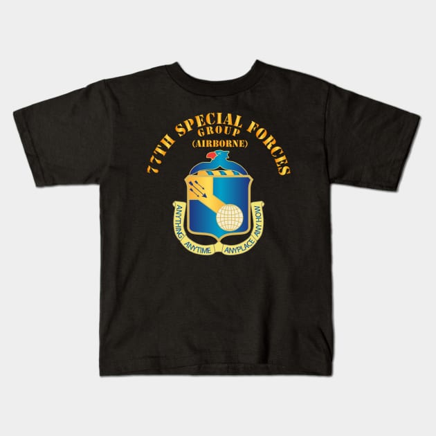 77th Special Forces - DUI wo DS Kids T-Shirt by twix123844